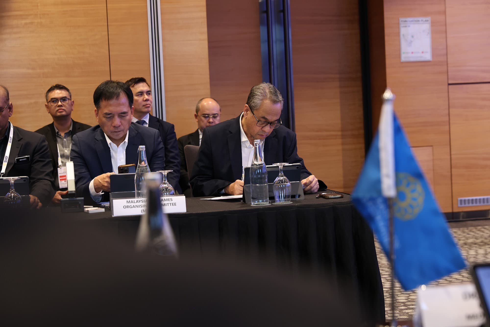 Malaysia SEA Games Organising Committee representatives at the SEAGF table.