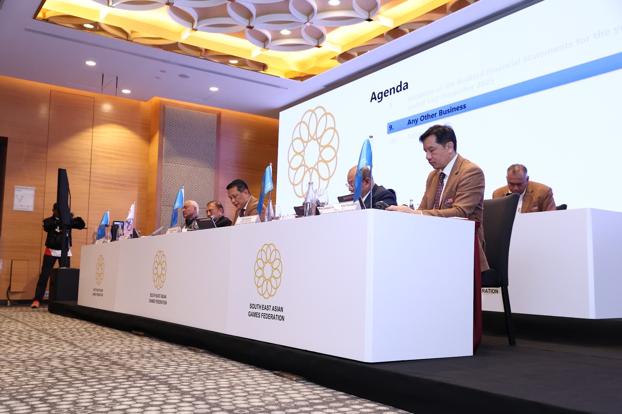 SEAGF head table during the council agenda at Sunway Resort Hotel.