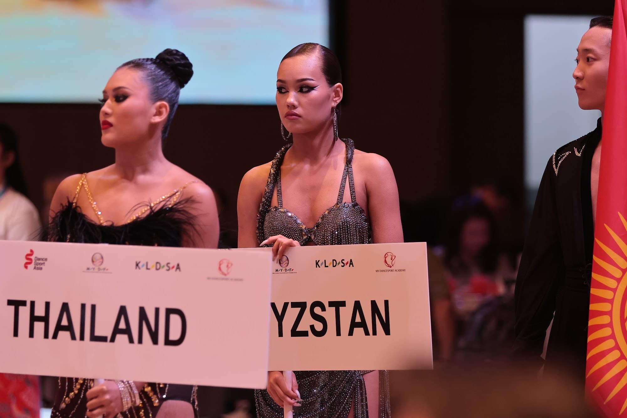 DanceSport athletes representing Thailand and Kyrgyzstan at the championship.
