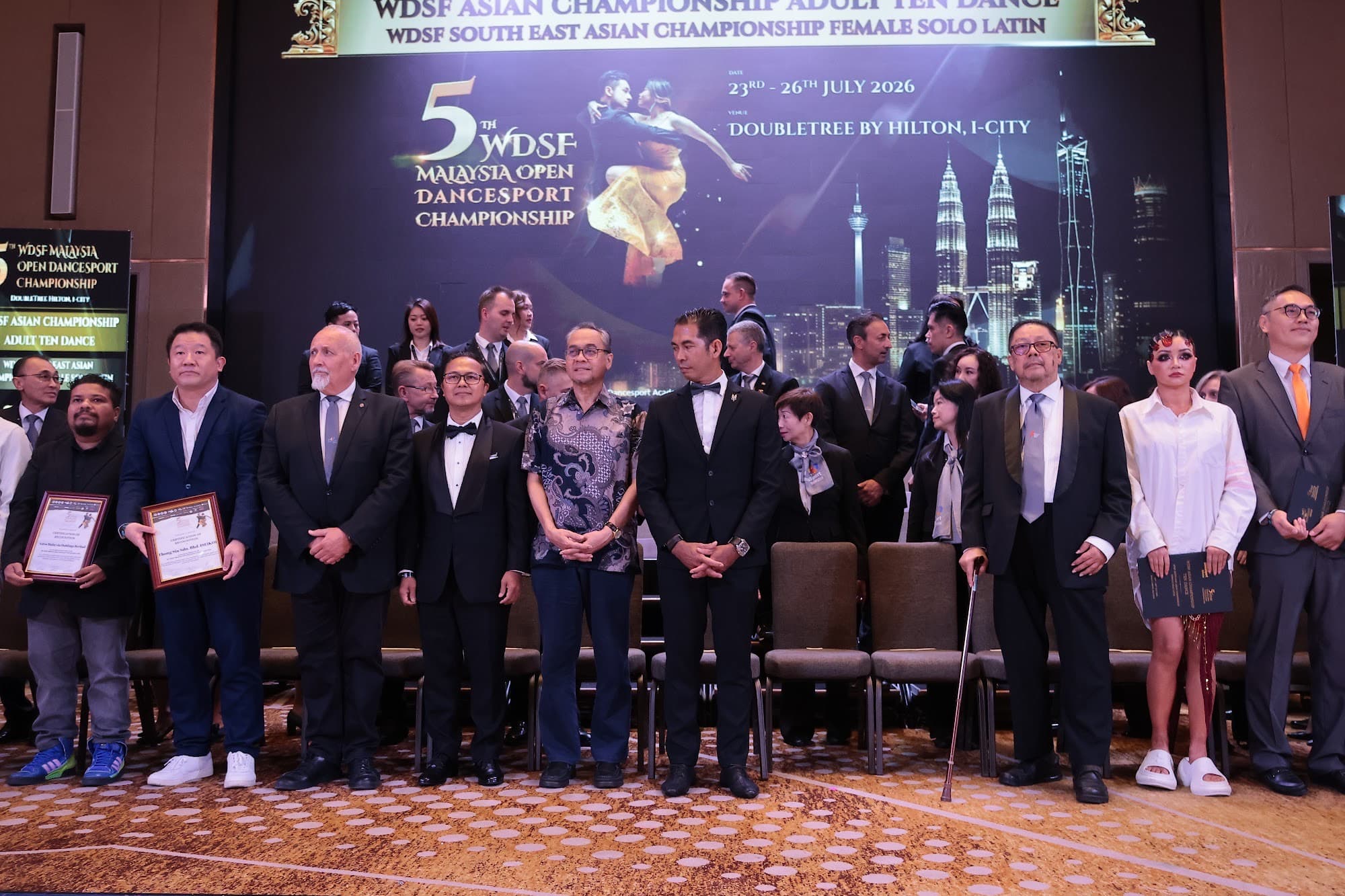 Officials at the 5th WDSF Malaysia Open DanceSport Championship, DoubleTree by Hilton, i-City.