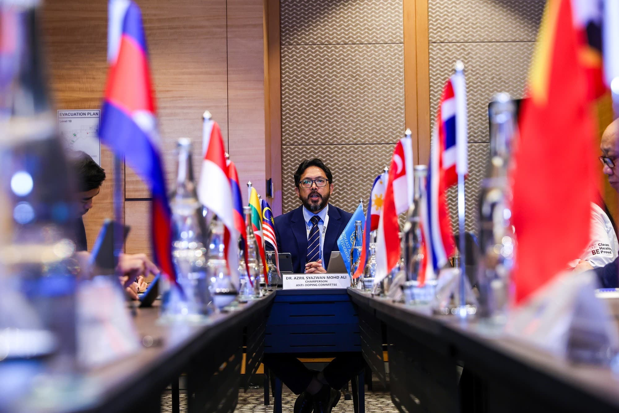 Dr Azril Syazwan Mohd Ali, chairperson of the SEAGF Anti-Doping Committee.