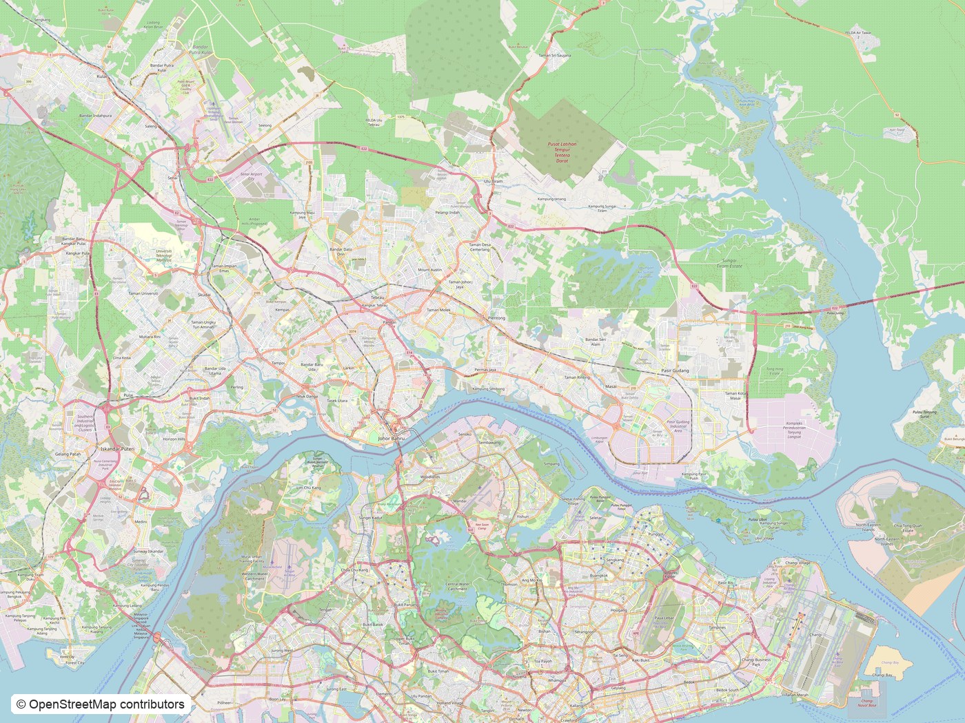 Map of Johor host cluster