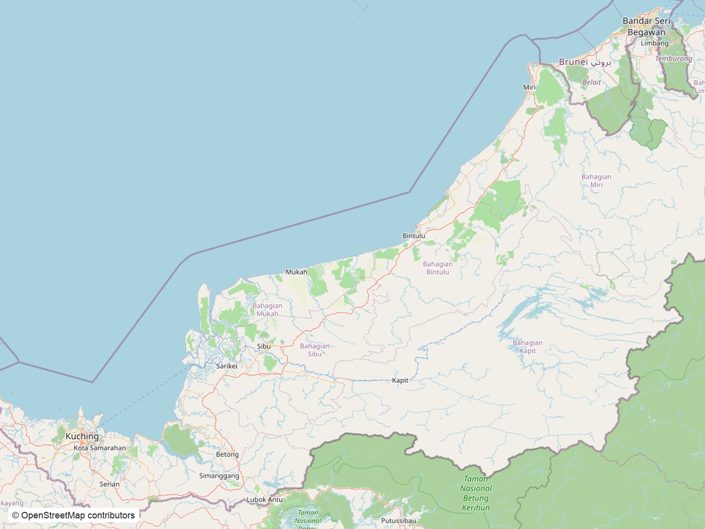 Map of Sarawak host cluster